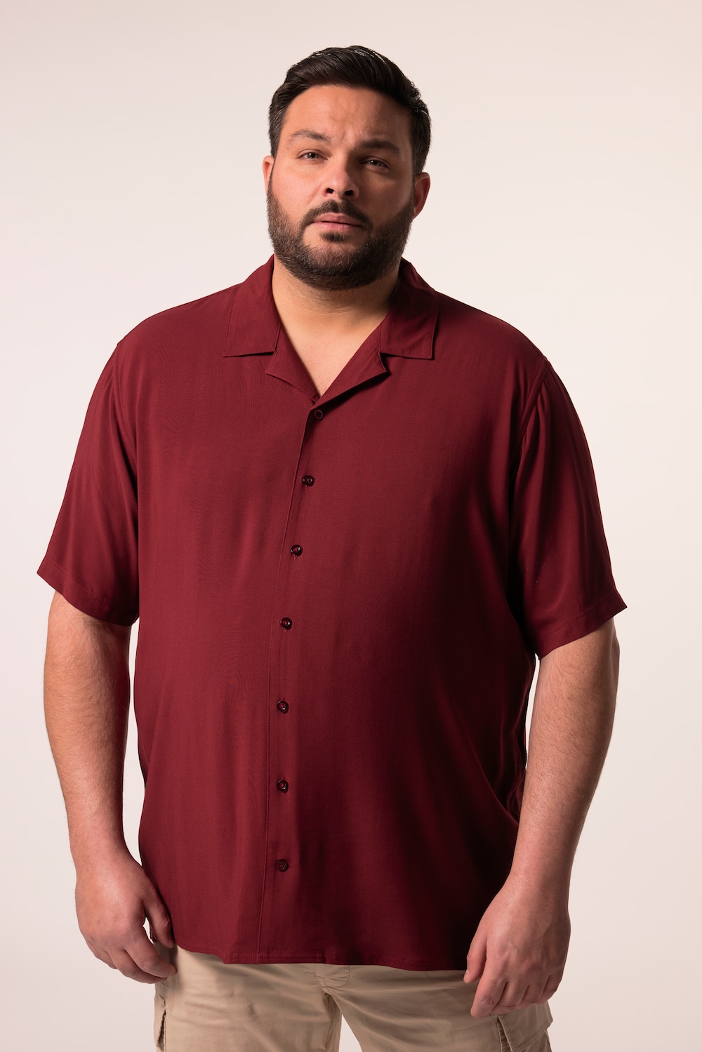 Men+ Viskose-Hemd, Halbarm, Cubakragen, Cuba Fit, bis 8 XL