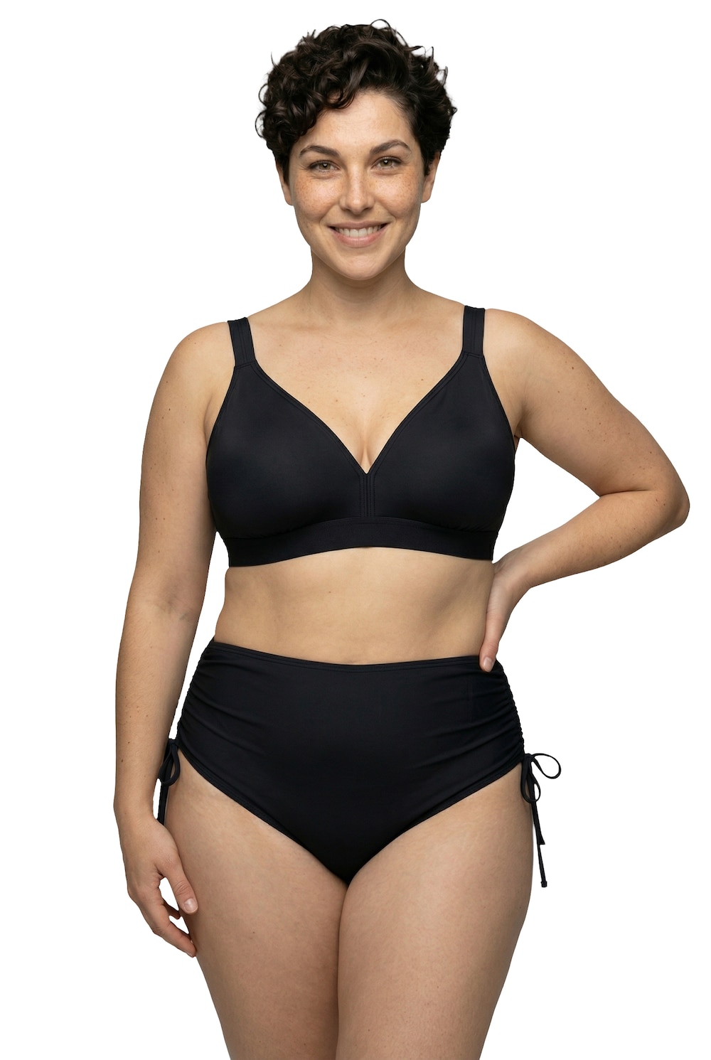 Stora storlekar Bikinitopp, Dam, svart, storlek: 54, Polyester/Elastan, Ulla Popken