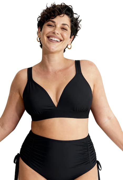 Bikiny top, bez měkkých košíčků, kompletní podšívka, recyklovaný