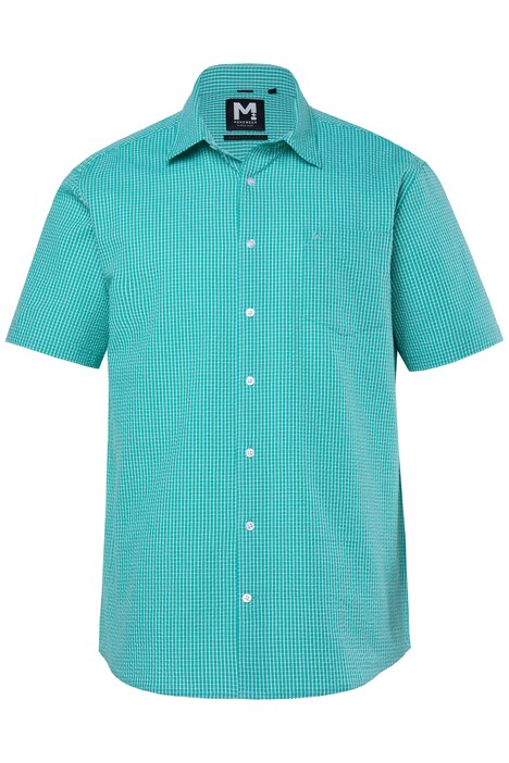 Kostkovaná košile, krátké rukávy, Kent límeček, seersucker, Comfort střih, do 8XL