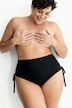 Bikini-Slip, Raffband, Vorderfutter