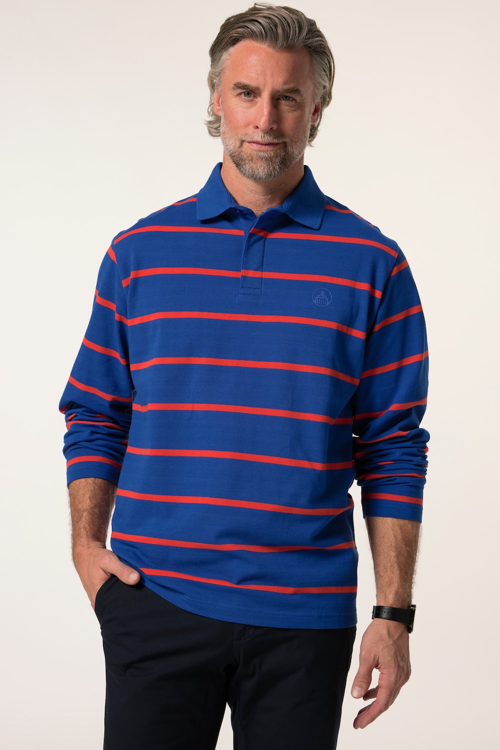 Boston Park, Ringel-Poloshirt, Piqué, Langarm, bis 84/86