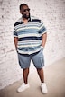 Bermuda cargo STHUGE en Ripstop, taille élastique, coupe Loose Fit - jusqu'à la taille 74