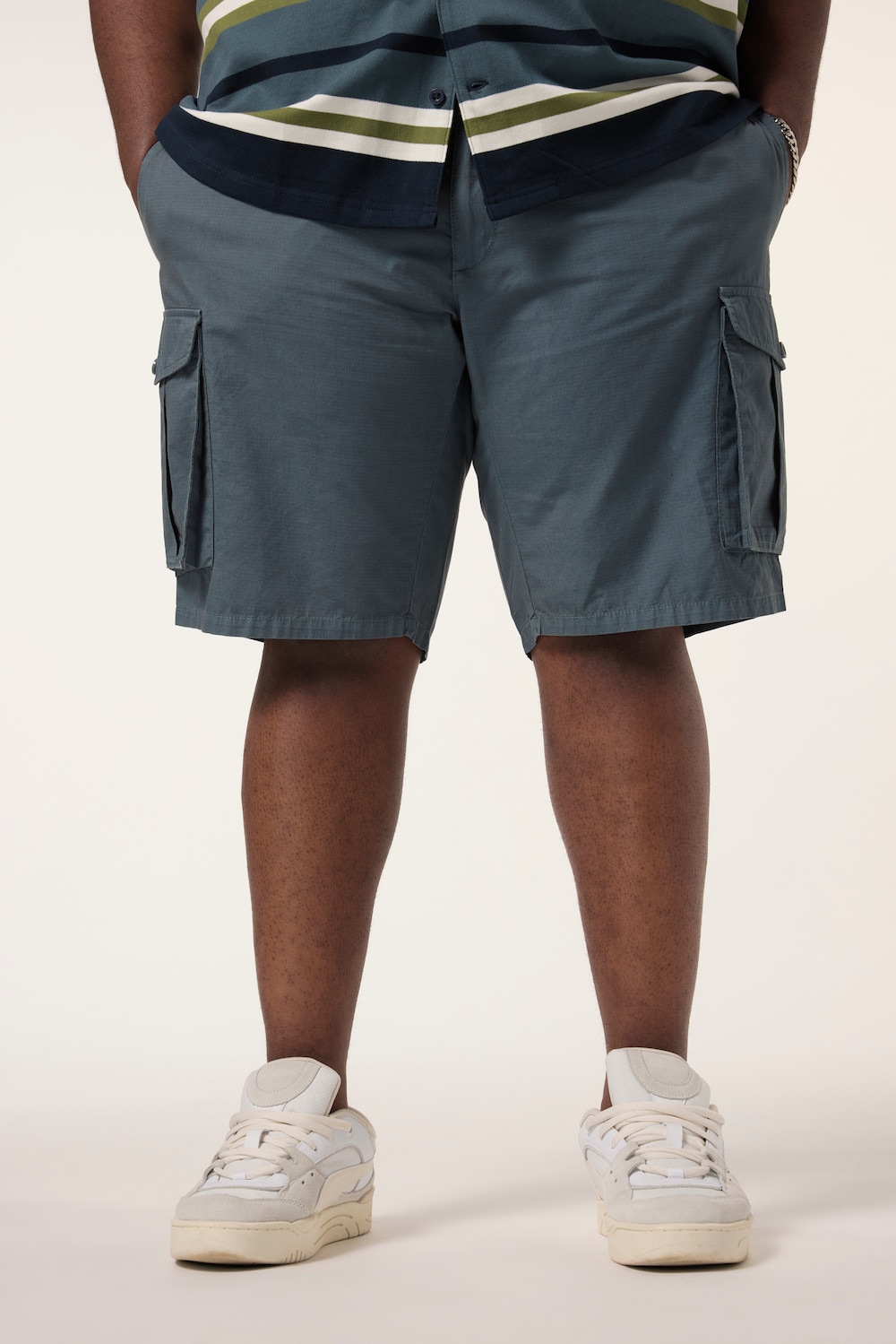 STHUGE Cargo-Bermuda, Loose Fit, Ribstop, Elastikbund, bis 72