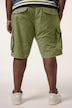 Bermuda cargo STHUGE en Ripstop, taille élastique, coupe Loose Fit - jusqu'à la taille 74