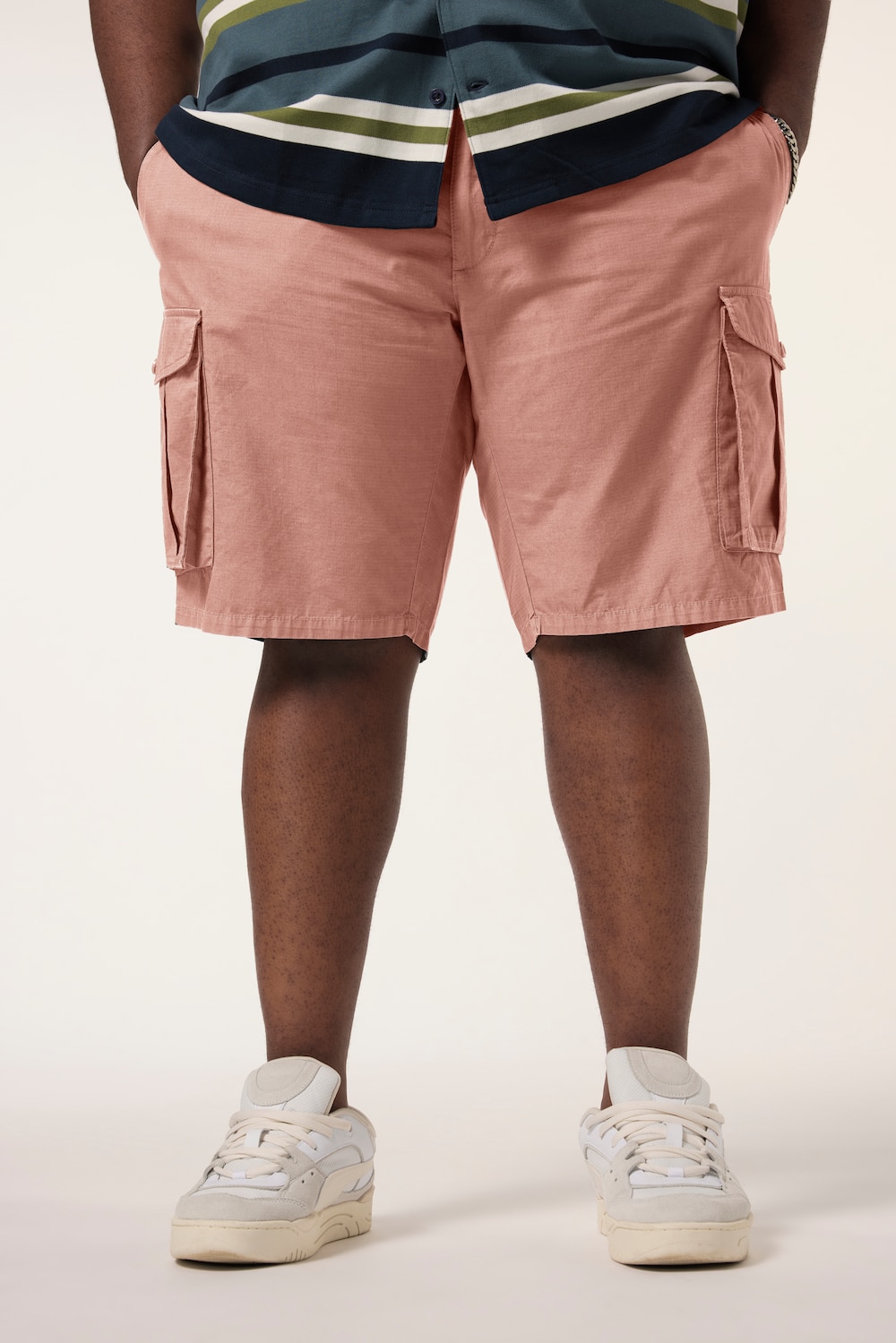 STHUGE Cargo-Bermuda, Loose Fit, Ribstop, Elastikbund, bis 72
