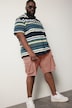 Bermuda cargo STHUGE en Ripstop, taille élastique, coupe Loose Fit - jusqu'à la taille 74