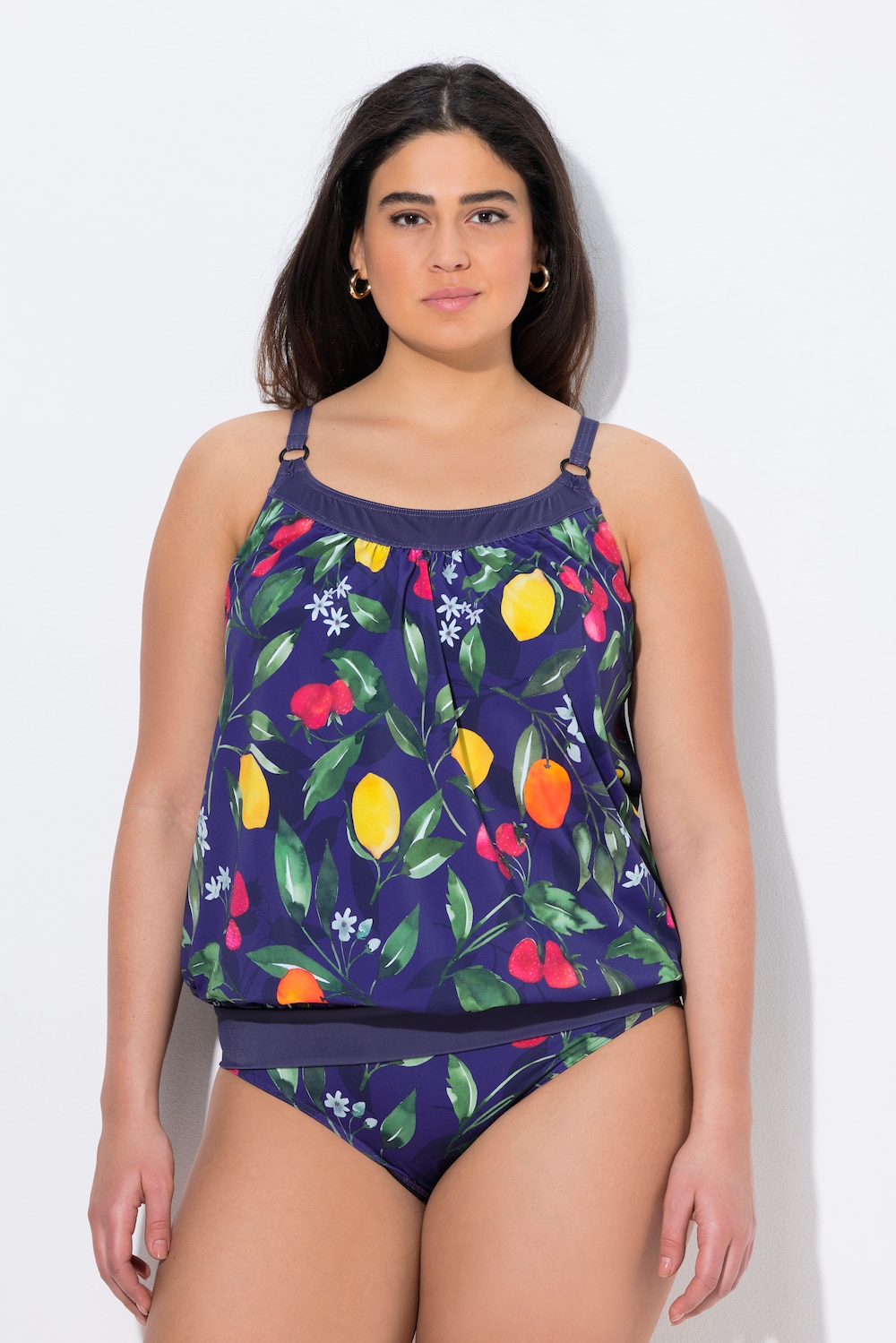 Große Größen Tankini, Damen, blau, Größe: 50, Polyester/Elasthan, Ulla Popken
