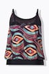 Tankini, softcups, elastisk kant, justerbare stropper