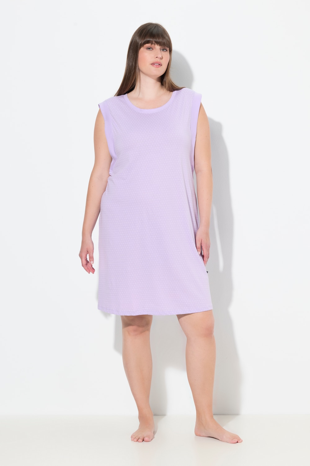 Thumbnail - Große Größen Longshirt, Damen, lila, Größe: 42/44, Baumwolle, Ulla Popken