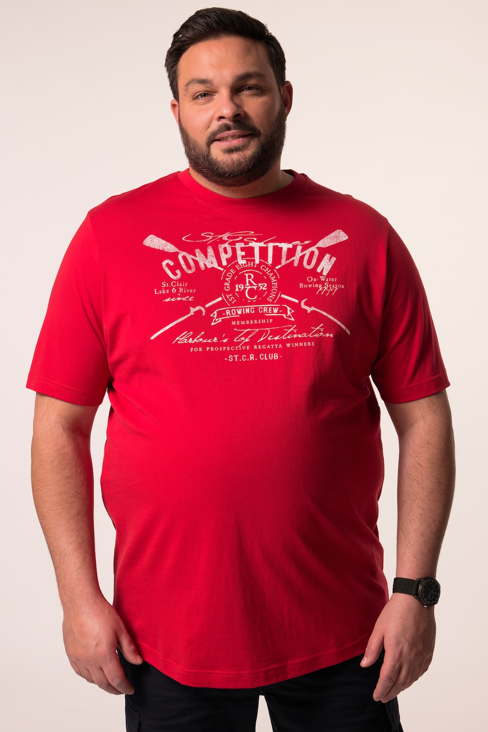 Men+ T-Shirt, Halbarm, Print, Rundhals, bis 8 XL