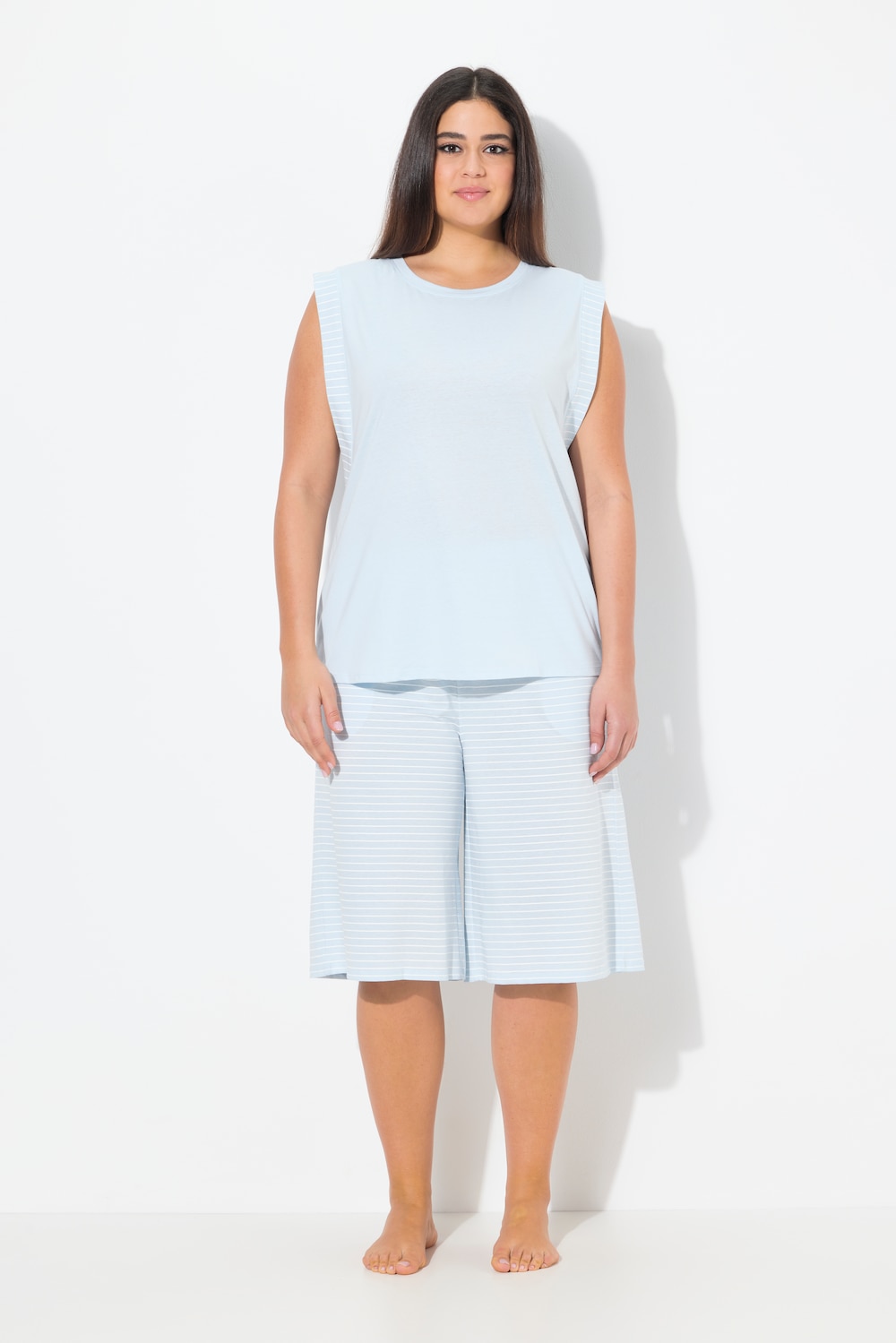 Große Größen Shorty, Damen, blau, Größe: 50/52, Baumwolle, Ulla Popken