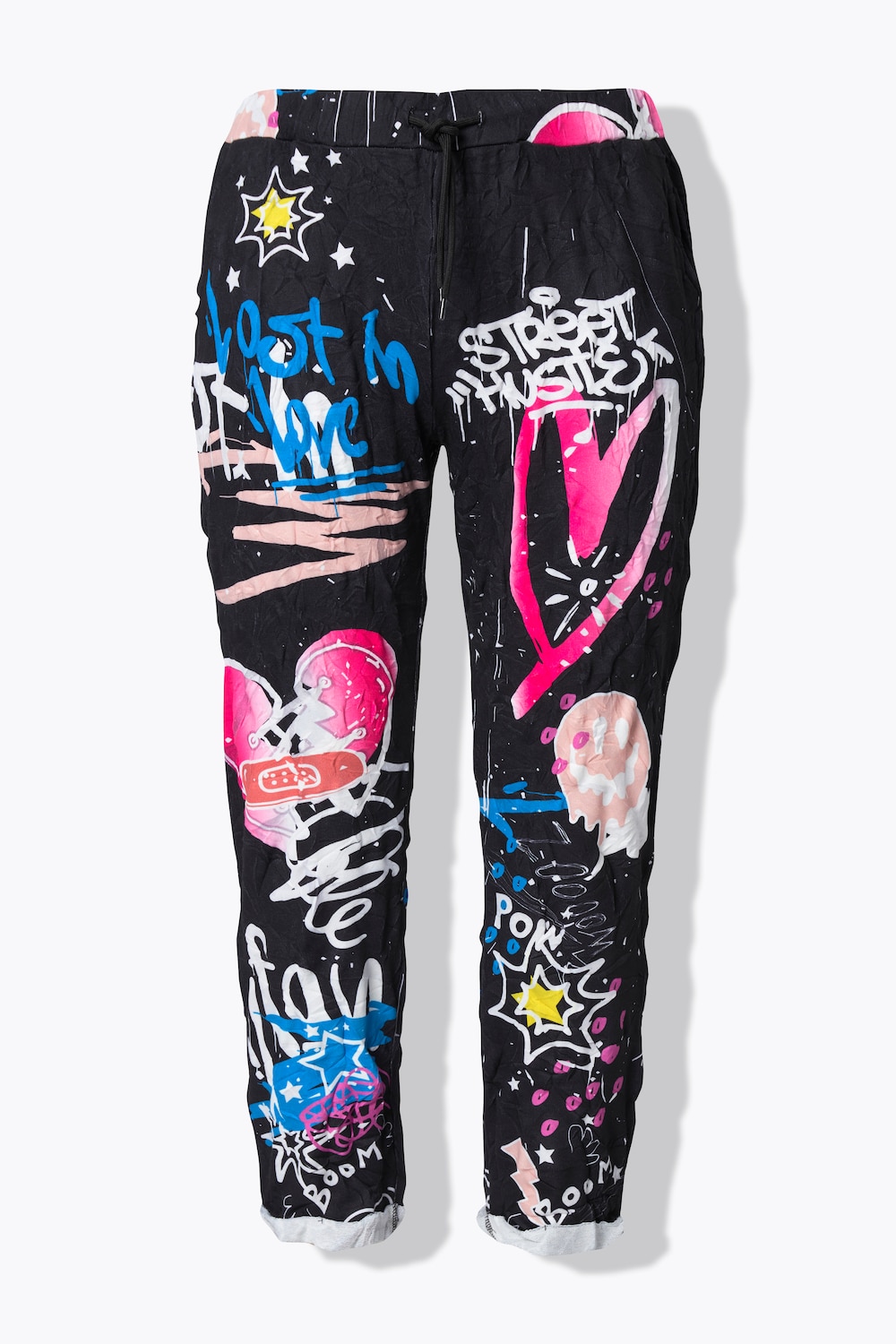 Stora storlekar Byxa, Dam, svart, storlek: 52, Polyester/Bomull, Angel of Style