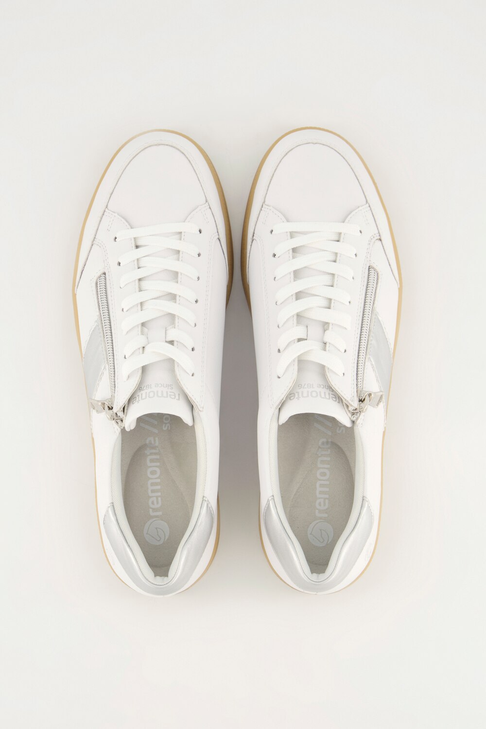 Stora storlekar Skinnsneakers, Dam, vit, storlek: 42, Annat/Läder, Ulla Popken