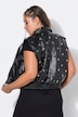 Fakeleder-Weste, cropped Boxy Shape, Zier-Ösen