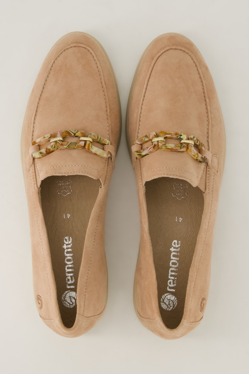 Stora storlekar Skinnloafers, Dam, rosa, storlek: 38, Läder/Annat, Ulla Popken