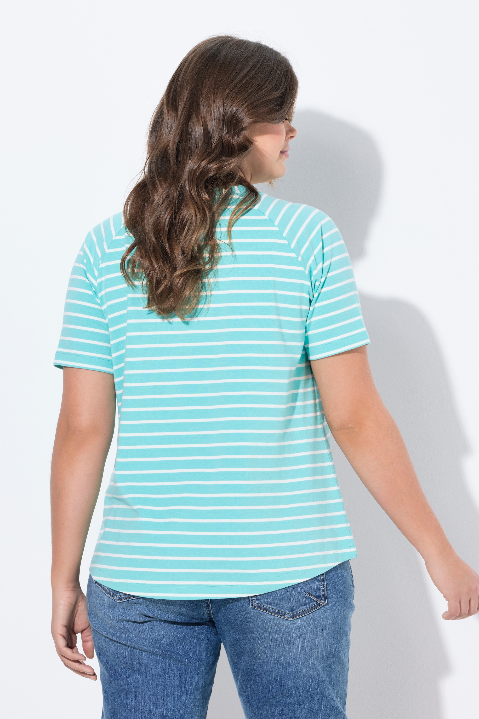 Laurasøn Damen T Shirt Ringel V Ausschnitt 1 2 Arm 838061