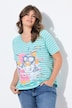 T-Shirt, Ringel, V-Ausschnitt, 1/2 Arm