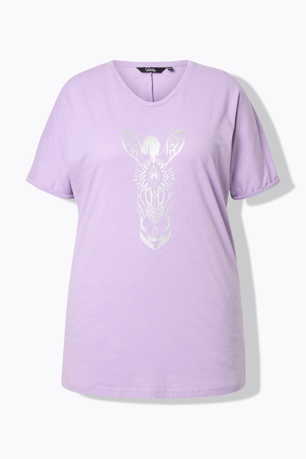 Stora storlekar T-shirt, Dam, lila, storlek: 46/48, Bomull, Ulla Popken