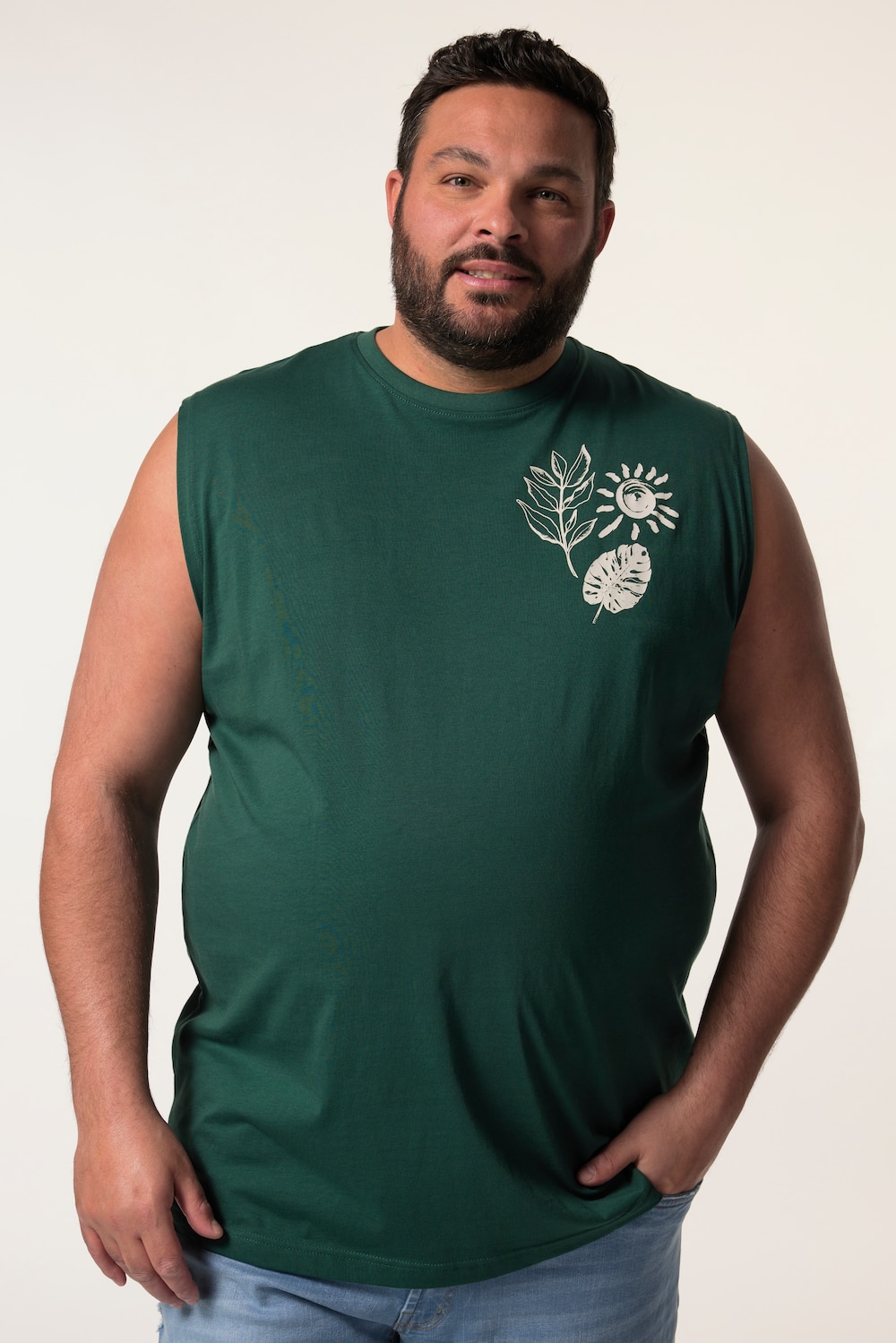 Men+ Tanktop, print, ronde hals, tot 8 XL