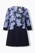 Longshirt, bedruckt, A-Linie, Tunika-Ausschnitt, 3/4-Arm