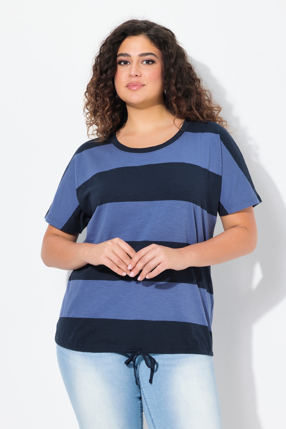 Thumbnail - Große Größen T-Shirt, Damen, blau, Größe: 46/48, Baumwolle, Ulla Popken
