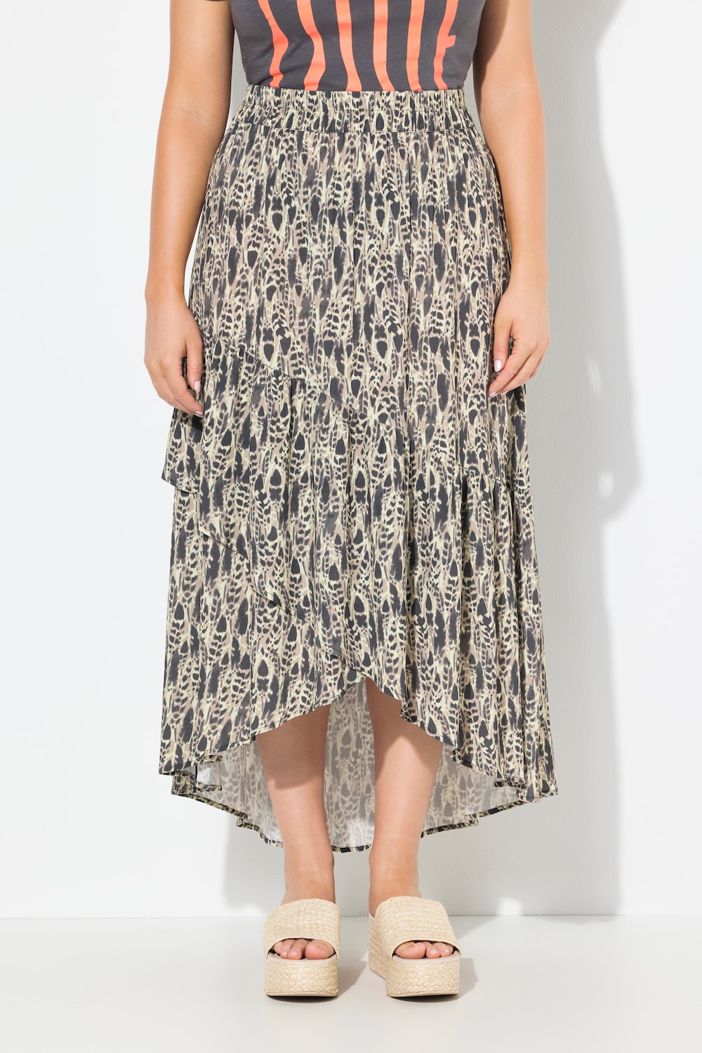 Große Größen Maxirock, Damen, grün, Größe: 42/44, Viskose, Ulla Popken