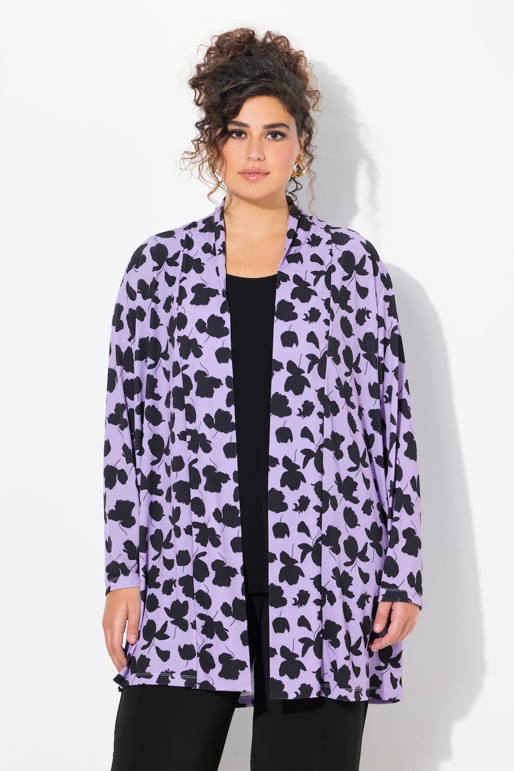 Große Größen Jerseyjacke, Damen, schwarz, Größe: 66/68, Polyester, Ulla Popken