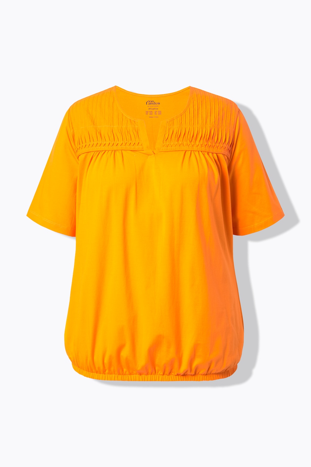Stora storlekar T-shirt, Dam, orange, storlek: 58/60, Bomull/Polyester, Ulla Popken