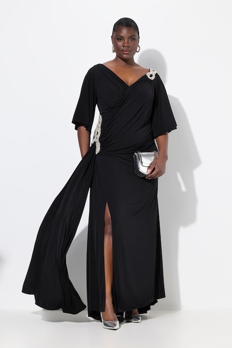 Draped Silhouette Evening Gown