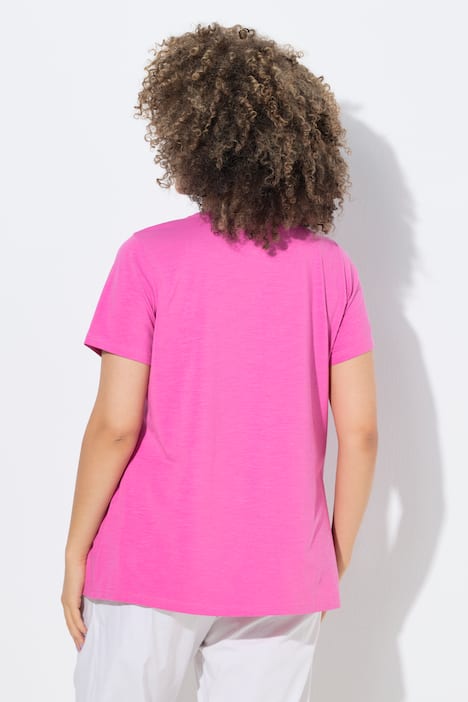 T-Shirt, Limonen, A-Linie, V-Ausschnitt, Halbarm