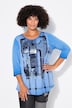 T-shirt, comfort fit, XL-print, 3/4-mouwen