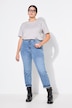 5-pocket embroidered side stripe mom jeans