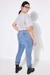 5-pocket embroidered side stripe mom jeans