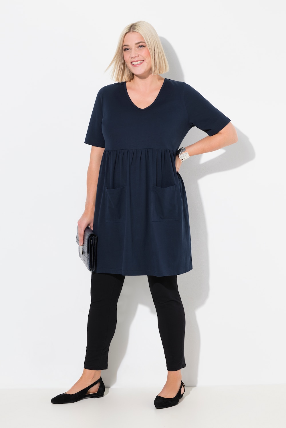 Große Größen Longshirt, Damen, blau, Größe: 58/60, Baumwolle, Ulla Popken