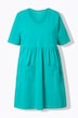 V-Neck Empire Knit Short sleeve A-line Swing Tunic