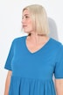 V-Neck Empire Knit Short sleeve A-line Swing Tunic