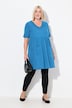V-Neck Empire Knit Short sleeve A-line Swing Tunic