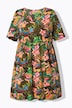 Longshirt, A-lijn, tuniek-hals, korte mouwen