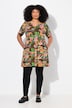 Longshirt, A-lijn, tuniek-hals, korte mouwen