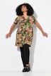 Longshirt, A-lijn, tuniek-hals, korte mouwen