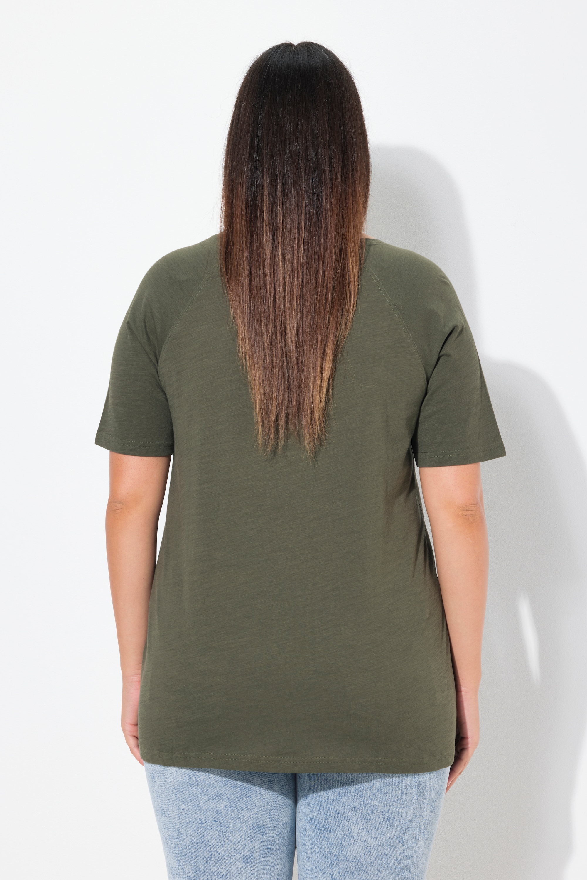 Ulla Popken Damen große Größen T Shirt Vespa Classic V Ausschnitt Halbarm 838157