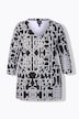 T-shirt, grafische print, V-hals, 3/4-mouwen