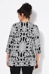 T-shirt, grafische print, V-hals, 3/4-mouwen
