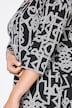T-shirt, grafische print, V-hals, 3/4-mouwen