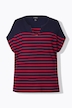 Pullover, striber, oversized, rund hals, kappeform