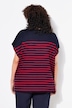 Pullover, striber, oversized, rund hals, kappeform