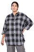 Kostkovaná košile, oversize, límeček, dlouhé rukávy