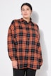 Koszula w kratę, oversize, kołnierzyk koszulowy, długi rękaw