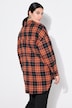 Koszula w kratę, oversize, kołnierzyk koszulowy, długi rękaw
